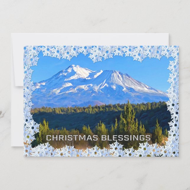 Christmas Card - Mount Shasta (Front)