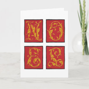 Christmas Card NOEL on White