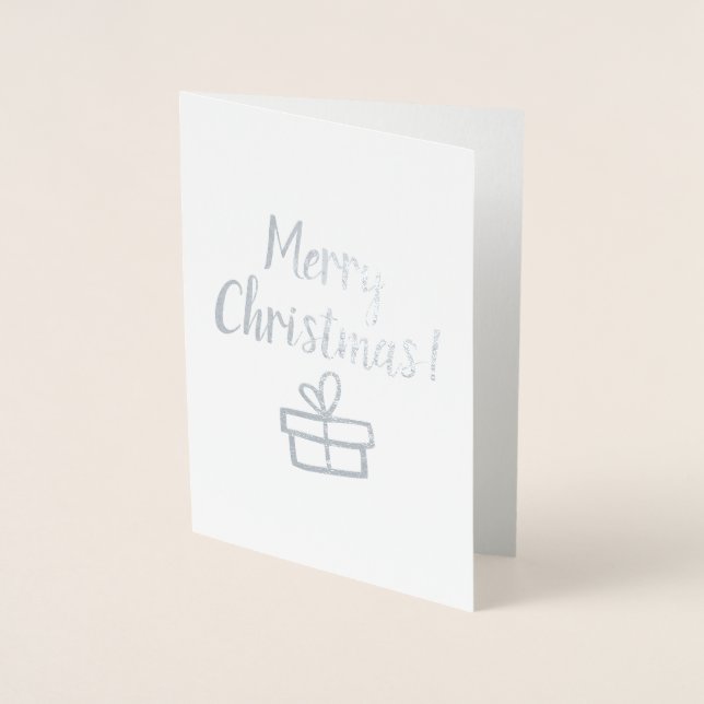 Christmas card on kraft paper. (Front)