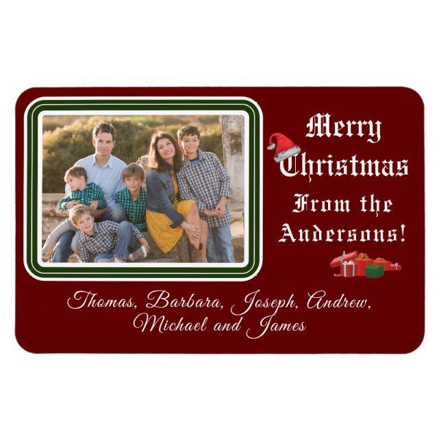 Christmas Card Photo Magnet (Horizontal)