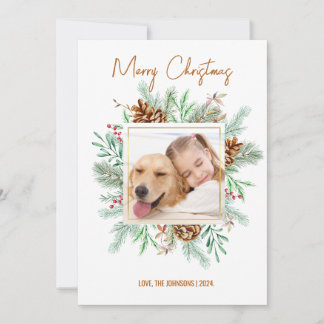 Christmas Card Photo Modern Elegant