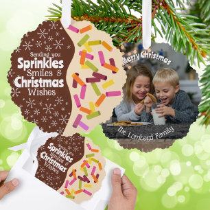 Christmas Card Photo Ornament Sprinkle All The Way