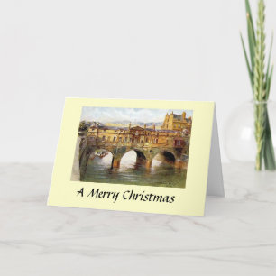 Christmas Card - Pulteney Bridge, Bath, Somerset