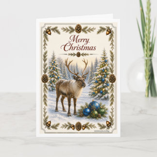 Christmas Card - Reindeer and Lights