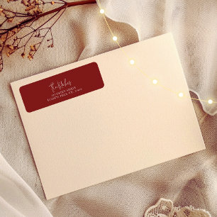 Christmas Card Return Address Labels Red