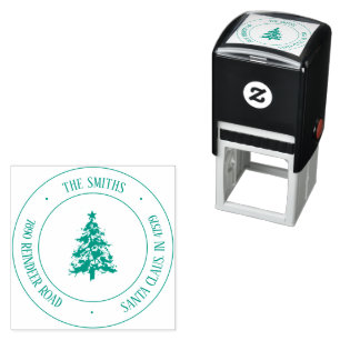 Christmas Card Return Address Stamp