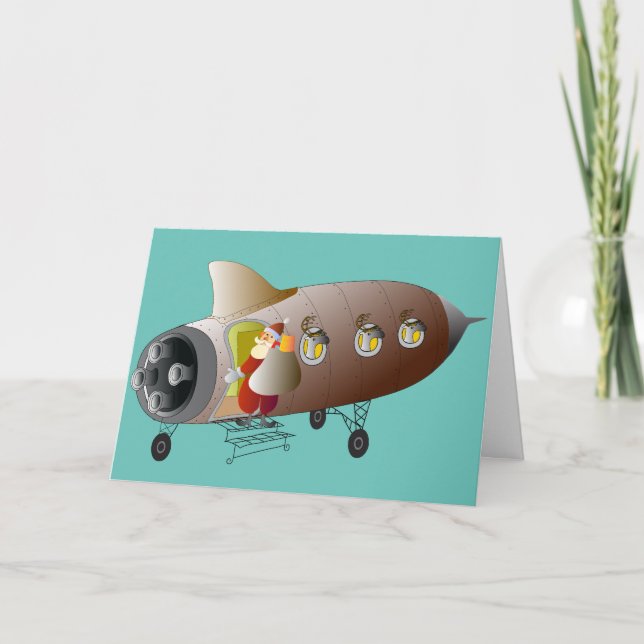Christmas Card Rocket Santa (Front)
