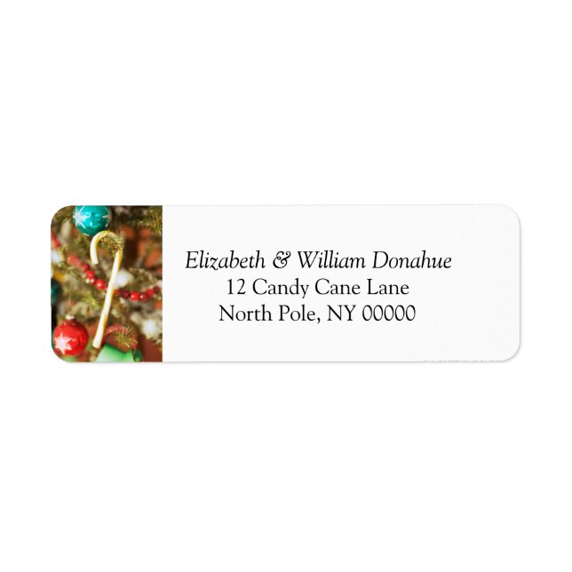 Christmas Card Self Addressed Label (Front)