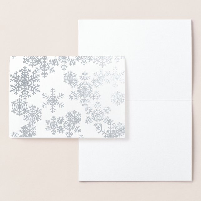 Christmas Card-Snowflakes Foil Card (Display)