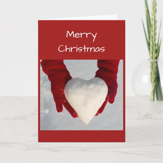 Christmas Card - Snowy Heart (Front)