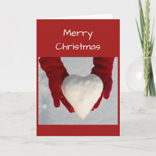 Christmas Card - Snowy Heart