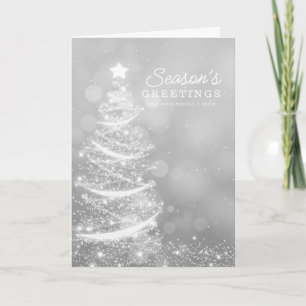 Christmas Card   Sparkling Xmas Tree Silver 