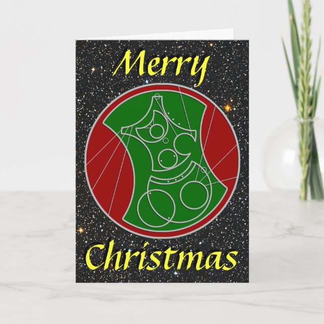 Christmas Card: Starry Merry Christmas Holiday Card (Front)