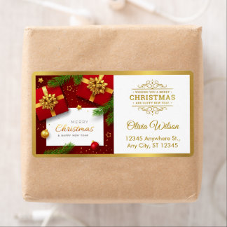 Christmas Card Sticker, Holiday Mailing, Envelope