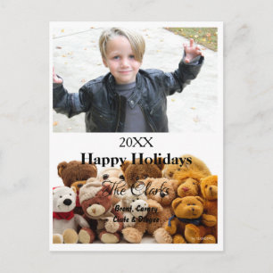 Christmas Card Teddy Bears Postcard - HAMbWG