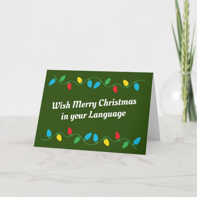 Christmas card template for different languages (Front)