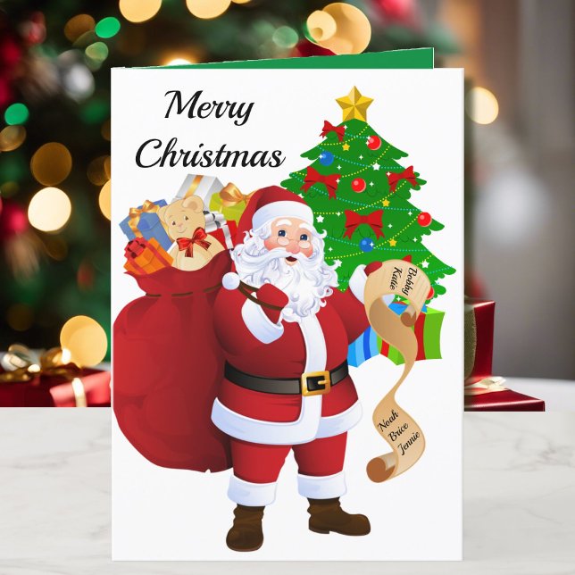 Christmas Card To Grandkids Santa List with Photo (Creator Uploaded)