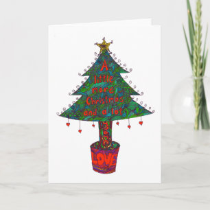 Christmas card with a different kind of tree