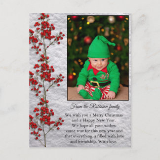 Christmas Card With a Smiling and Happy Baby.