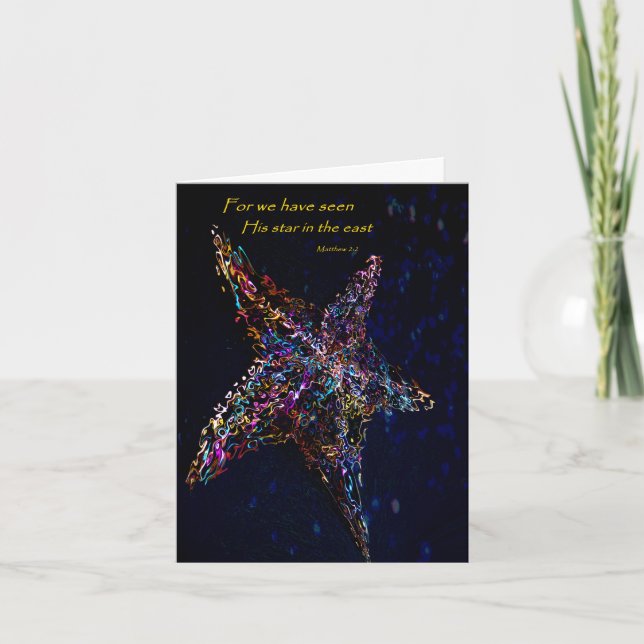 Christmas Card with abstract star (Front)