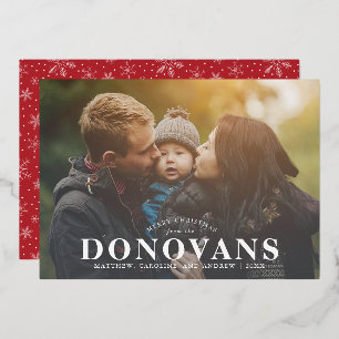 Christmas Card with Big Name and Newsletter