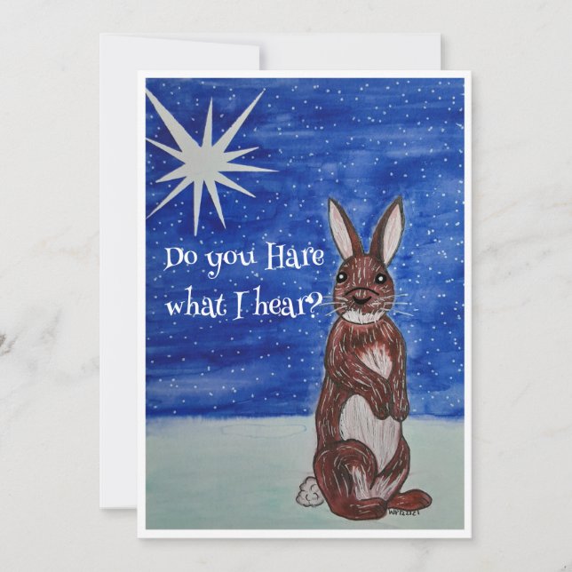 Christmas Card with Bunny (Front)