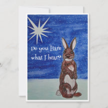 Christmas Card with Bunny