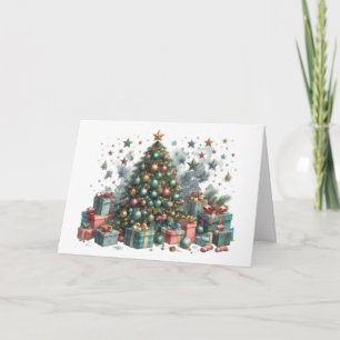 Christmas card with image of Christmas tree