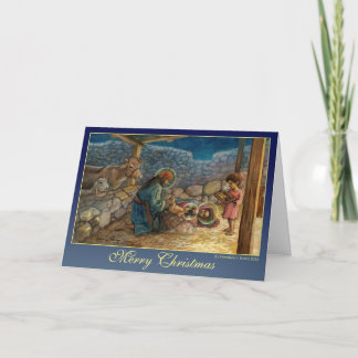 Christmas card with Nativity scene