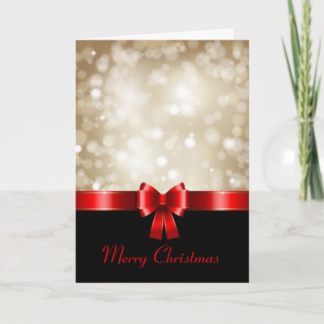 Christmas Card with red ribbon (Front)