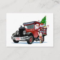 Christmas card with Santa and Snow Maiden-Postman