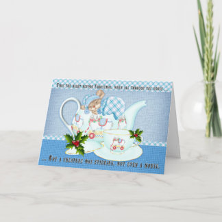 Christmas Card With Sleeping Mouse Night Before