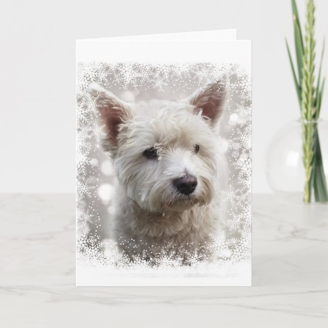 Christmas card with Westie (Front)