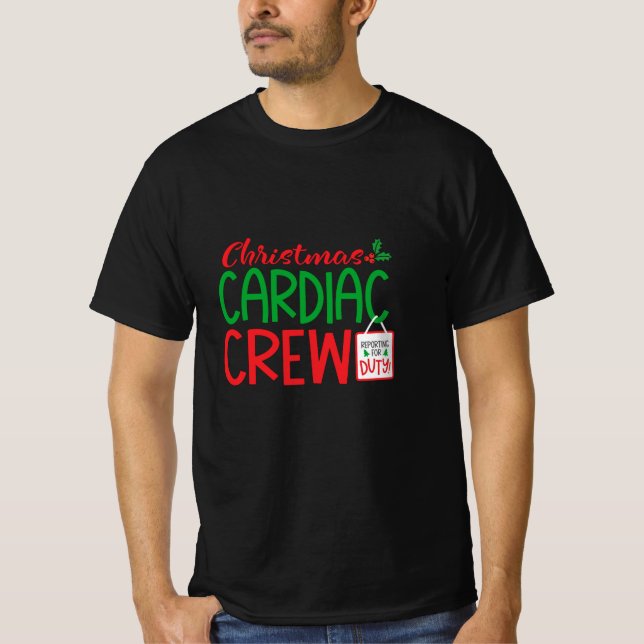 Christmas Cardiac crew, cardiology dept T-Shirt (Front)