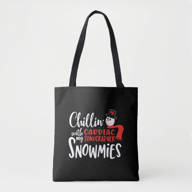 Christmas cardiac sonographer design  tote bag (Front)