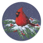 CHRISTMAS: CARDINAL: BIRD: ART