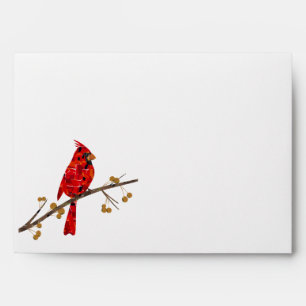 Christmas Cardinal bird collage Envelope