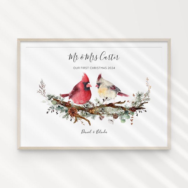 Christmas Cardinal Couple Poster (Creator Uploaded)