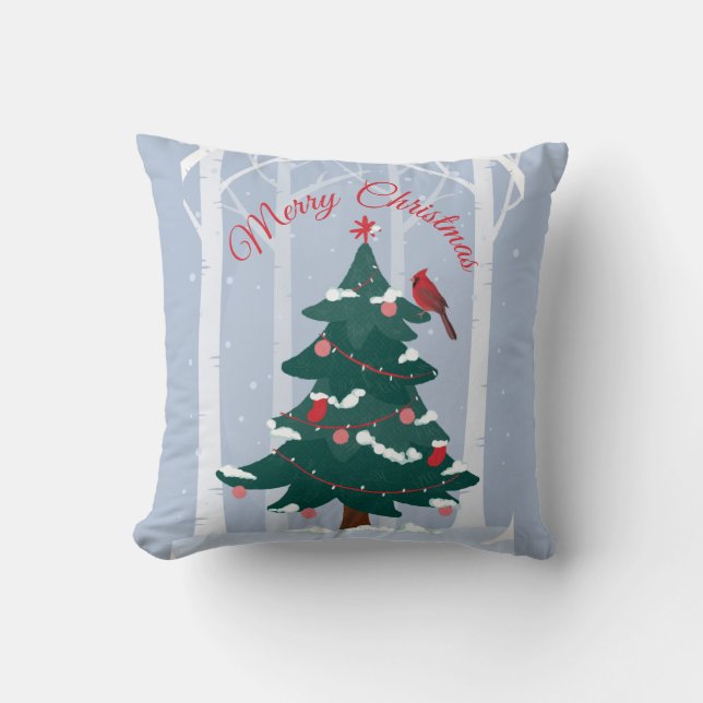 Christmas Cardinal  Cushion (Front)