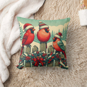 Christmas Cardinal Cushion