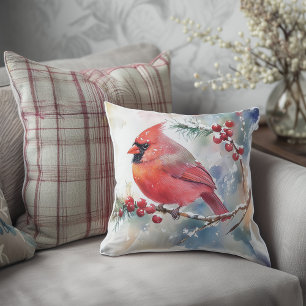 Christmas Cardinal Cushion