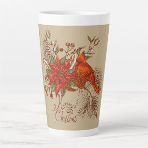 Christmas Cardinal Latte Mug