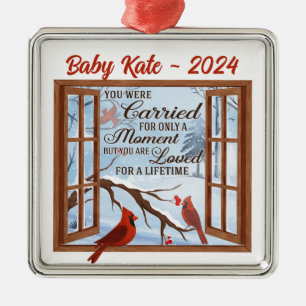 Christmas Cardinal Loss of Baby Infant Miscarriage Metal Tree Decoration