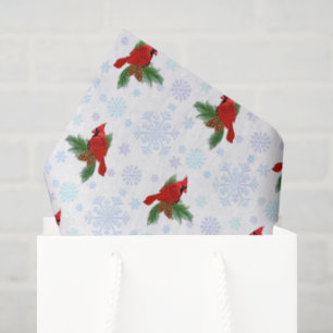 Christmas Cardinal pattern tissue paper