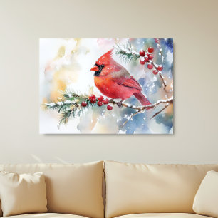 Christmas Cardinal Poster