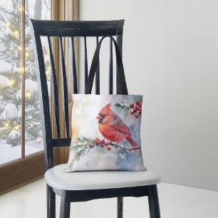 Christmas Cardinal Tote Bag