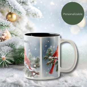 Christmas Cardinals in the Snow 2 Mug