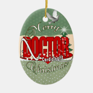 CHRISTMAS CARDIOLOGIST DOCTOR CERAMIC TREE DECORATION