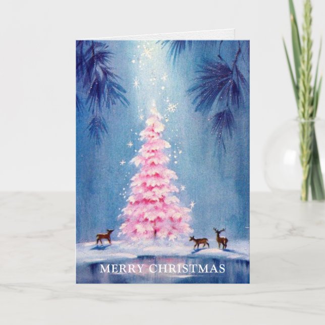 Christmas Cards | Pink Tree (Front)