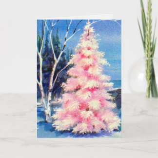 Christmas Cards | Vintage Pink Tree